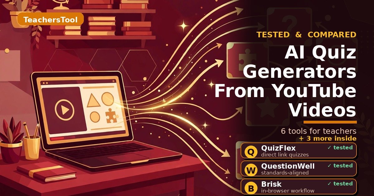 AI quiz generators from YouTube videos, tested and compared — featured image