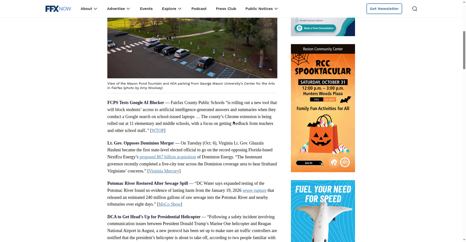 FFXnow report on Fairfax County's Chrome extension blocking AI-generated answers in Google Search results