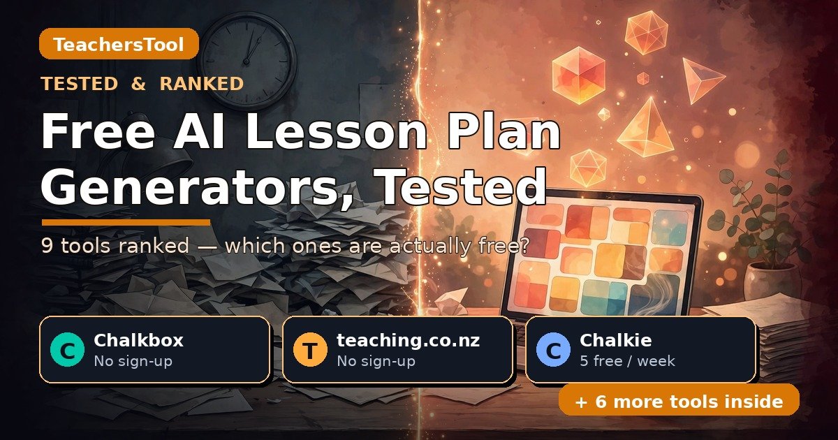 Free AI lesson plan generators tested and ranked — TeachersTool